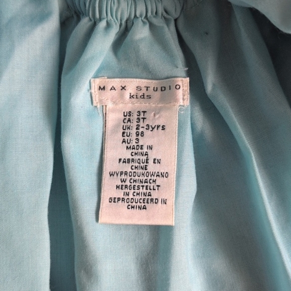 max studio floral embroidered cross-back peplum tank blouse 3T toddler girls - Picture 5 of 9